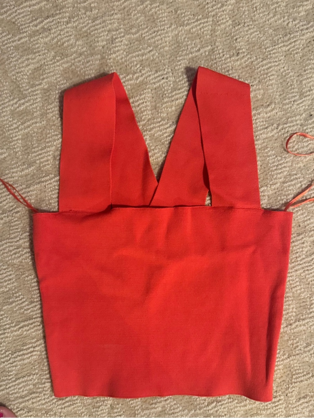 Bold Red Wide-Strap Crop Top for Women